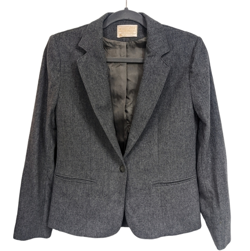 Pendleton Vintage Virgin Wool Blazer Sz 8